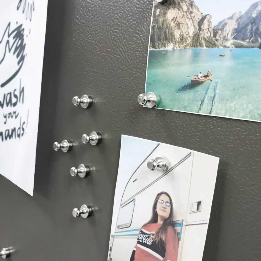 Фотография №4 товара Металлические сильные магнитные кнопки, неодимовые магниты, белая доска, канцелярская кнопка