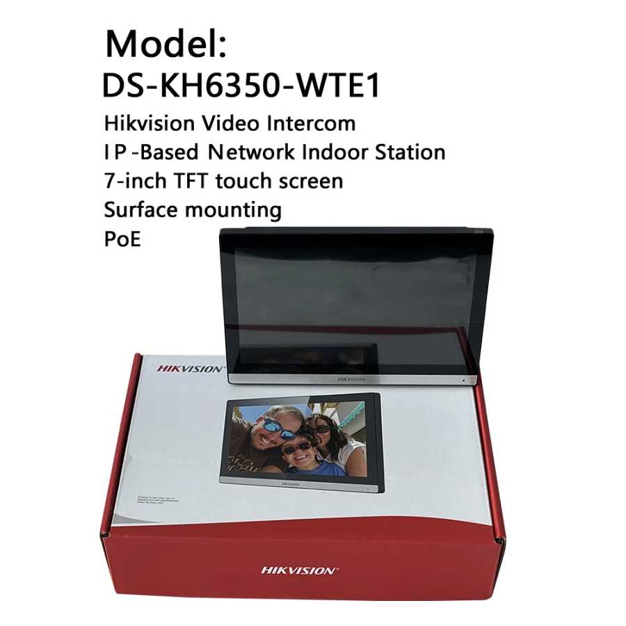 Фотография №5 товара Видеодомофон Hikvision DS-KH6350-WTE1: IP-станция для помещений с 7-дюймовым IPS сенсорным