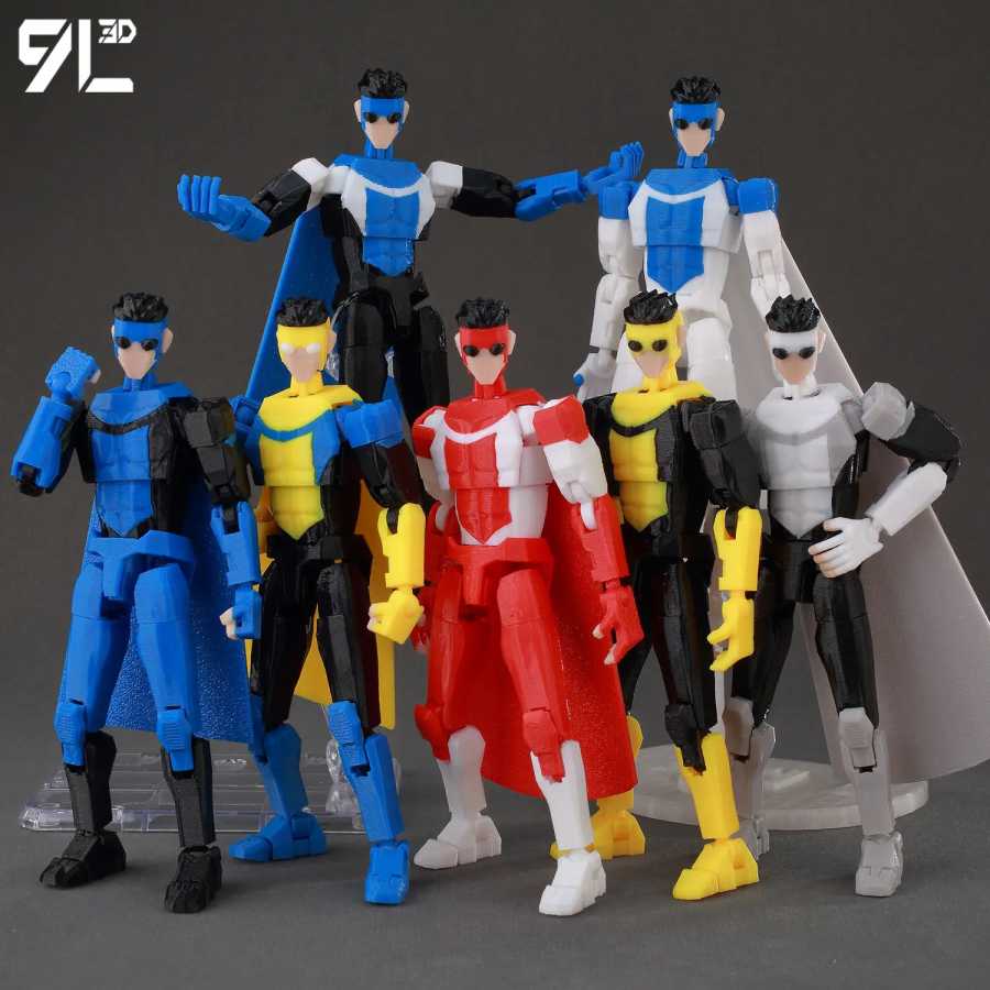 Фотография №2 товара 9L3D Superhero Team Invincible Boy Heroes Фигурка Lucky13 Манекен13 Разноцветные
