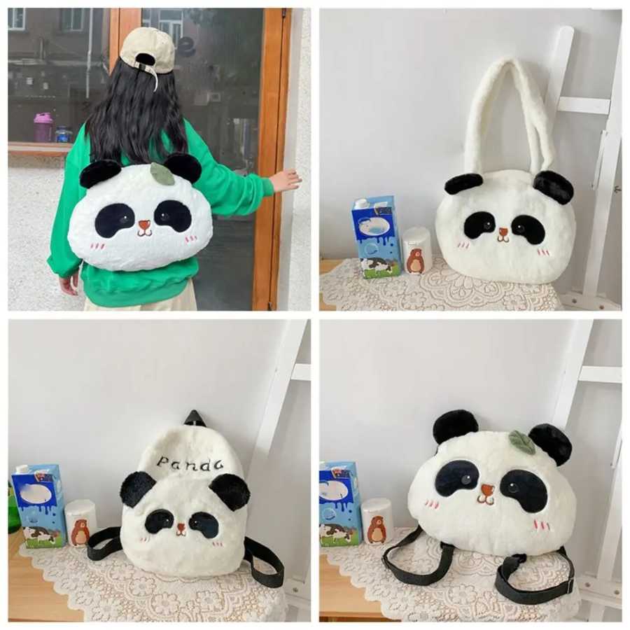 Рюкзак Kawaii Panda в корейском стиле, школьная сумка для студентов, вместительная сумка через плечо, мультяшная сумка-мессенджер для девочек/женщин Школьные рюкзаки
