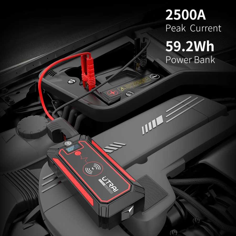 Фотография №2 товара UTRAI 2500A автостартер переносный зарядник 10W радиозарядник LED лампа безопасности