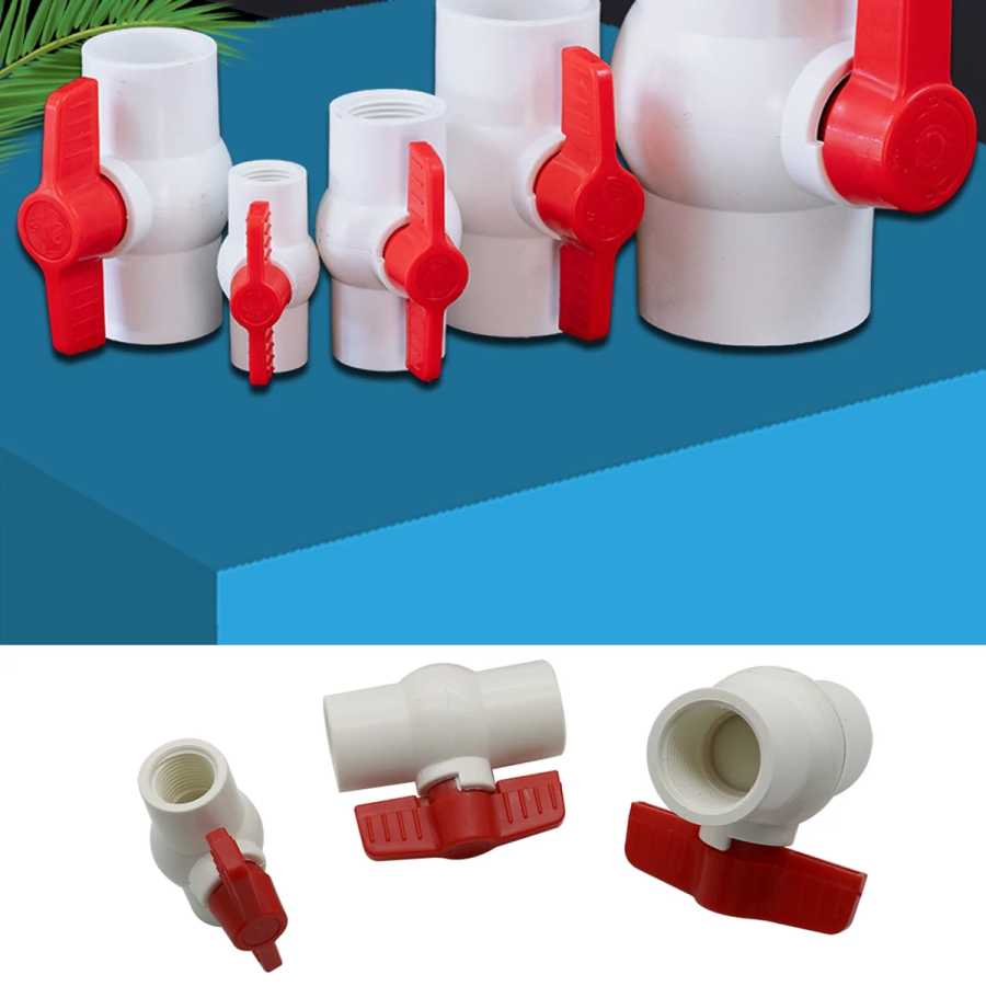 Шаровой кран из ПВХ, 1/2 дюйма, 3/4 дюйма, 1 дюйм, 1,25 дюйма, 1,5 дюйма, 2 дюйма, внутренняя резьба, клейкая резьба, резьба на водопроводную трубу, внешний переключатель, 1/3 шт. Водоснабжение