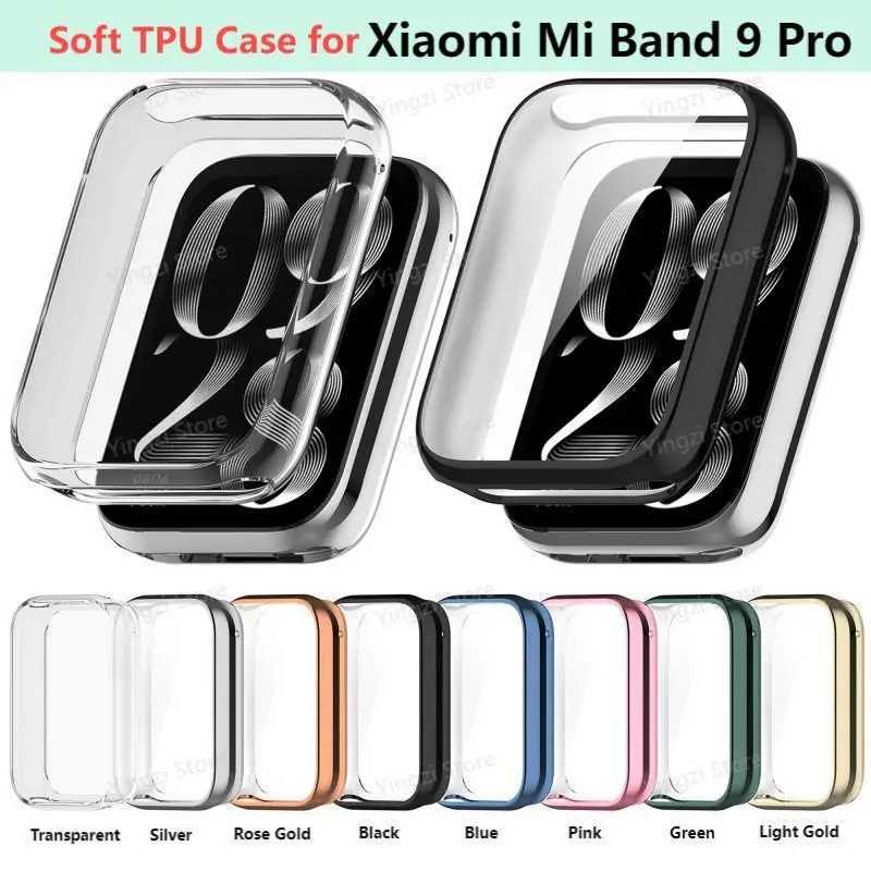 Мягкий чехол из ТПУ для Xiaomi Mi Band 9 Pro, ремешок для умных часов, бампер, защитная пленка для экрана для Xiaomi Mi Band 9 Pro Умная электроника