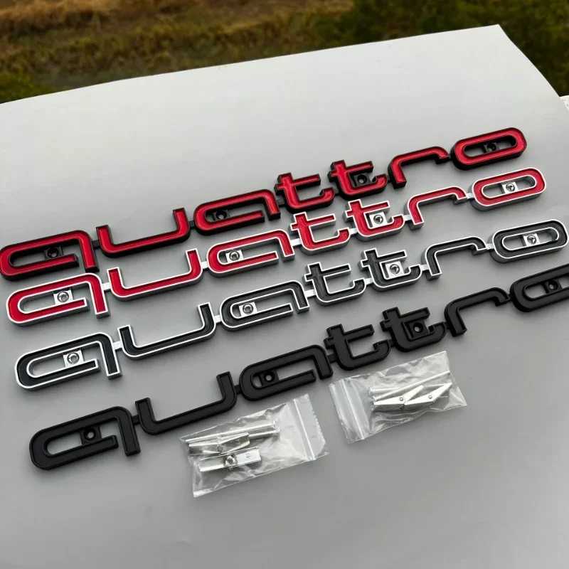 Фотография №3 товара Эмблема Audi Quattro из АБС-пластика, значок передней решетки автомобиля, модифицированные
