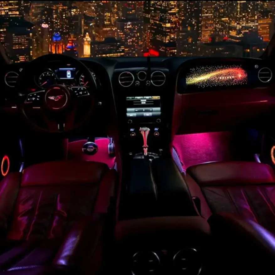 Подходит для Bentley Continental Bentayga, светодиодный окружающий свет, обновление внутреннего освещения автомобиля, автомобильные аксессуары, декоративная полоса, атмосферная лампа Автоэлектроника