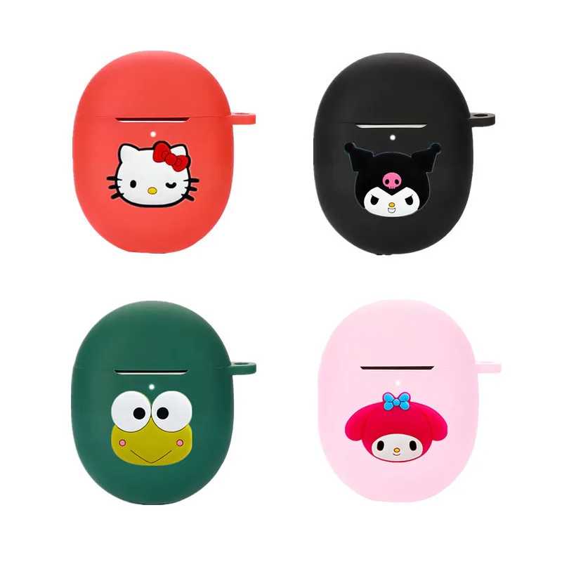 Чехол для наушников Sanrio с мультяшным дизайном для Google Pixel Buds Pro 2/A-Series, силиконовый защитный чехол для беспроводных наушников с крючком Портативное аудио и видео