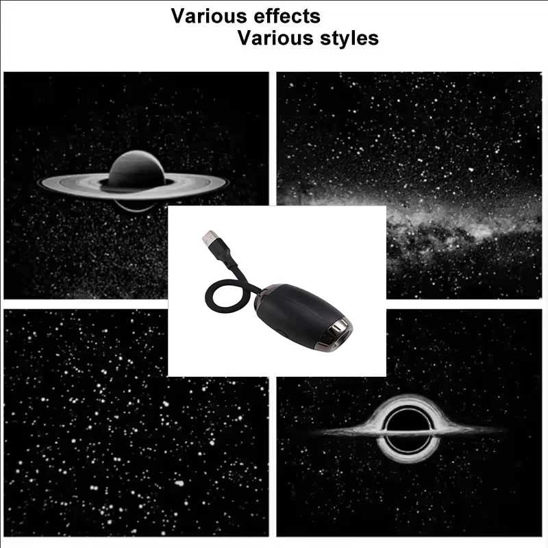 USB окружающий свет для автомобиля Galaxy Saturn с черным отверстием для кемпинга, спальни, несколько сценариев, регулируемый универсальный USB-интерфейс Техника для красоты