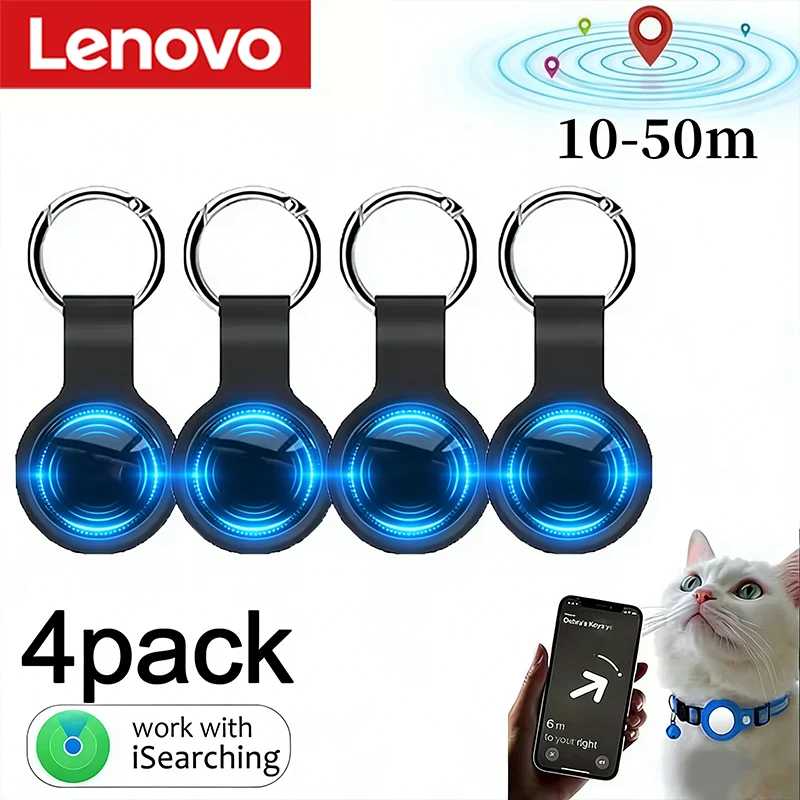 Умный GPS-трекер Lenovo AntiLost Mini Bluetooth 5.0 для отслеживания домашних животных, детей, сумок, кошельков, AirTag для умного дома Доступ к автоматизации здания