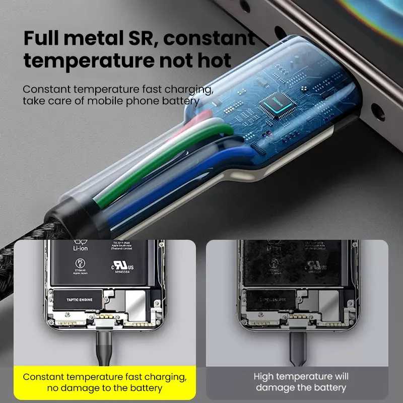Фотография №5 товара Короткий USB-кабель Olaf 25 см с разъемом Type-C для быстрой