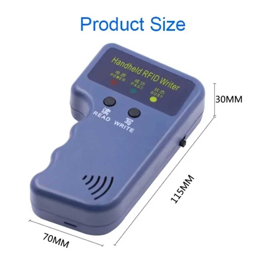 Фотография №4 товара Ручной 125 кГц EM4100 TK4100 RFID копировальный аппарат, Дубликатор, программатор,