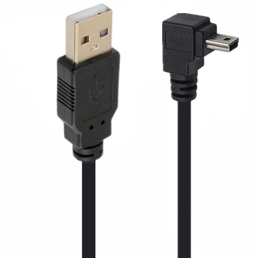 Фотография №3 товара 90-градусный мини-USB 5-контактный к USB-зарядному устройству для быстрых данных, короткий