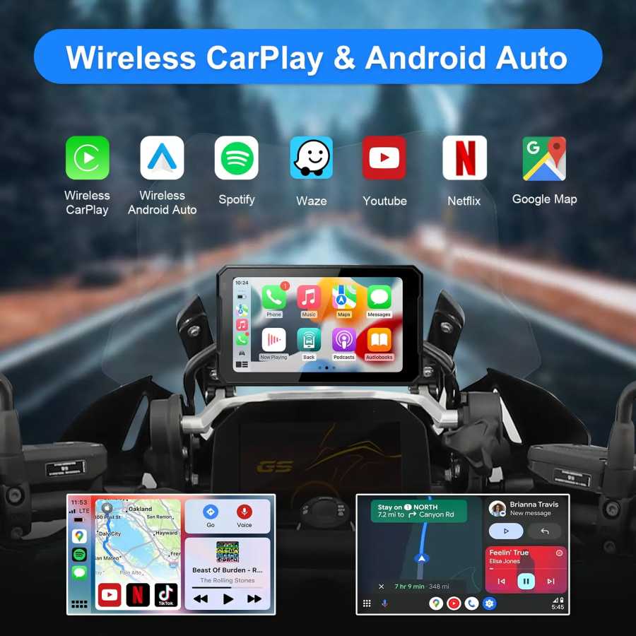Фотография №1 товара Портативный 7-дюймовый мотонавигатор CarPlay для BMW XR M1000 R1200GS R1250GS