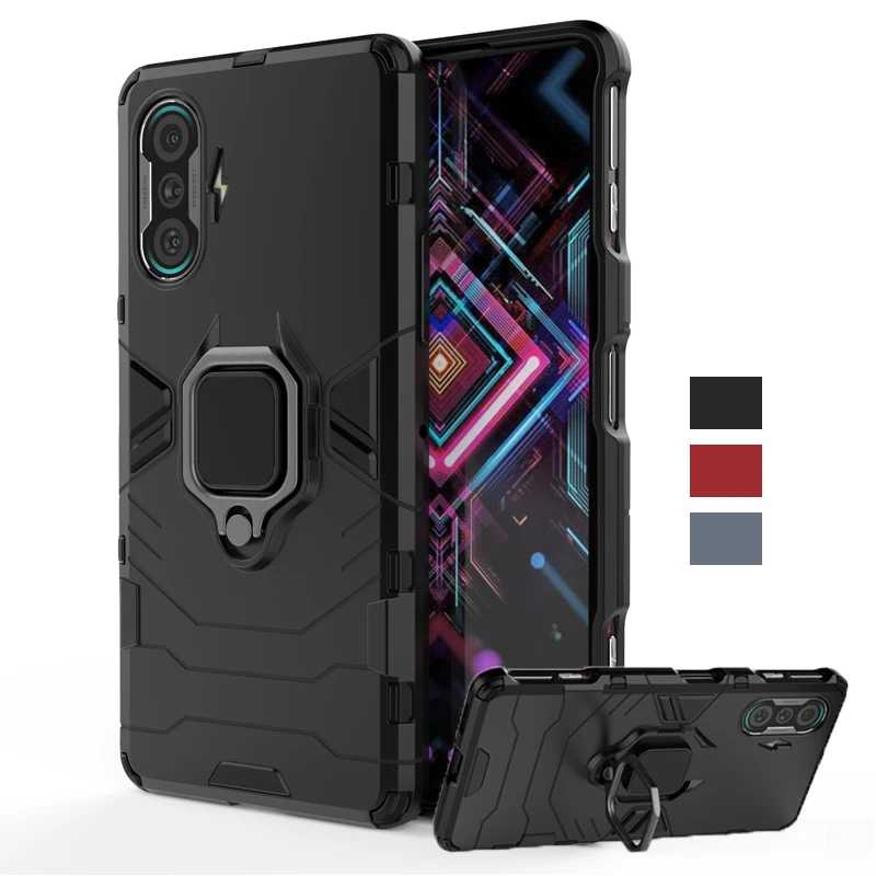 Чехол для Xiaomi Redmi K40, игровой чехол с магнитным кольцом и подставкой, ударопрочный бампер, армированный чехол для телефона Redmi K40, чехол для игр Чехлы и чехлы для мобильных телефонов