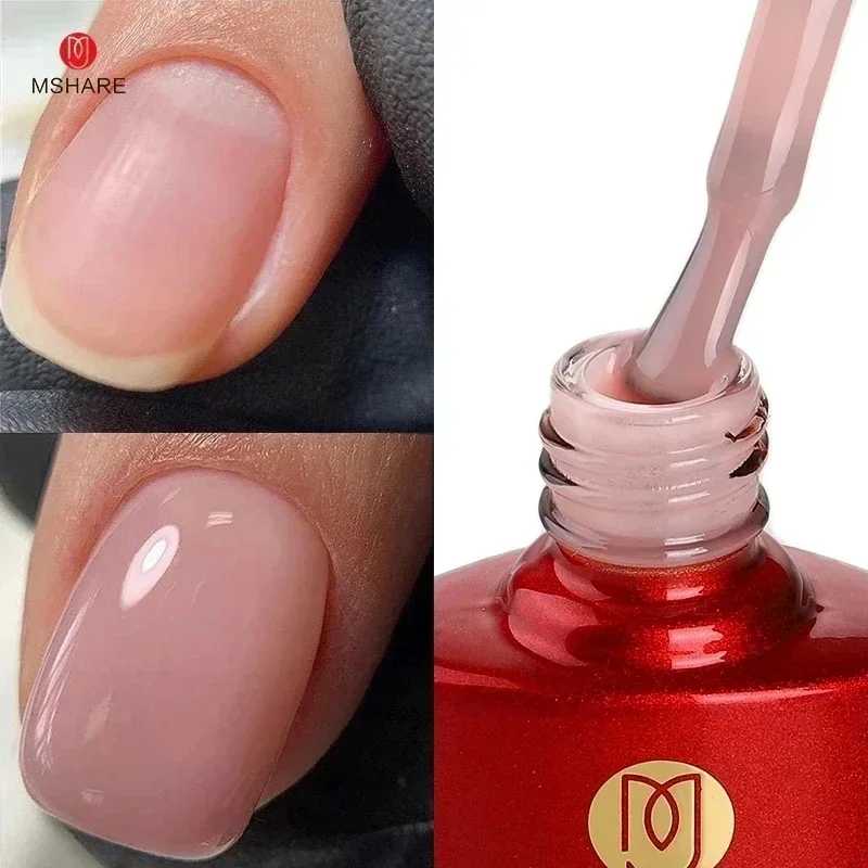 MSHARE Молочно-розовый резиновый гель-основа Камуфляжный цвет Coat Soak Off Nails Гель-лак Лак 10 мл УФ-светодиодный гель-лак TPO Free Gel Инструменты для дизайна ногтей