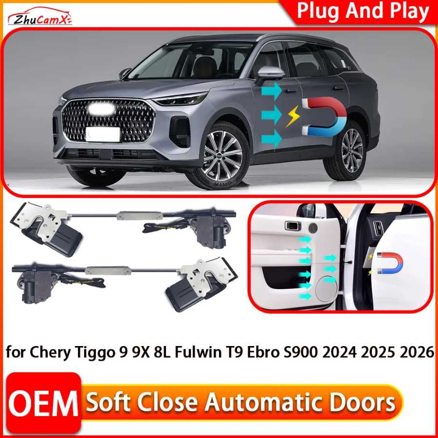 Система плавного закрывания дверей OEM для Chery Tiggo 9, 9X, 8L, Fulwin, T9, Ebro, S900 2024, 2025, 2026 Новая Энергия транспортного средства Детали и аксессуары