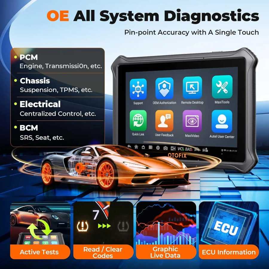 Фотография №2 товара OTOFIX D1 Lite Автомобильный OBD2 Сканер 2-летнее обновление Двунаправленное управление