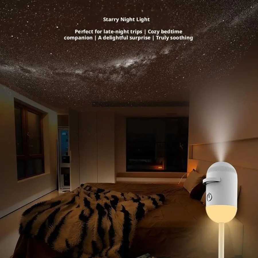 Проектор-ночник Galaxy 360 &deg; Регулируемая лампа-проектор &laquo;Звездное небо&raquo; с несколькими пленками для проекции и HD-изображениями, USB-светильник-проектор со звездами, регулируемая яркость Автомобильные фары