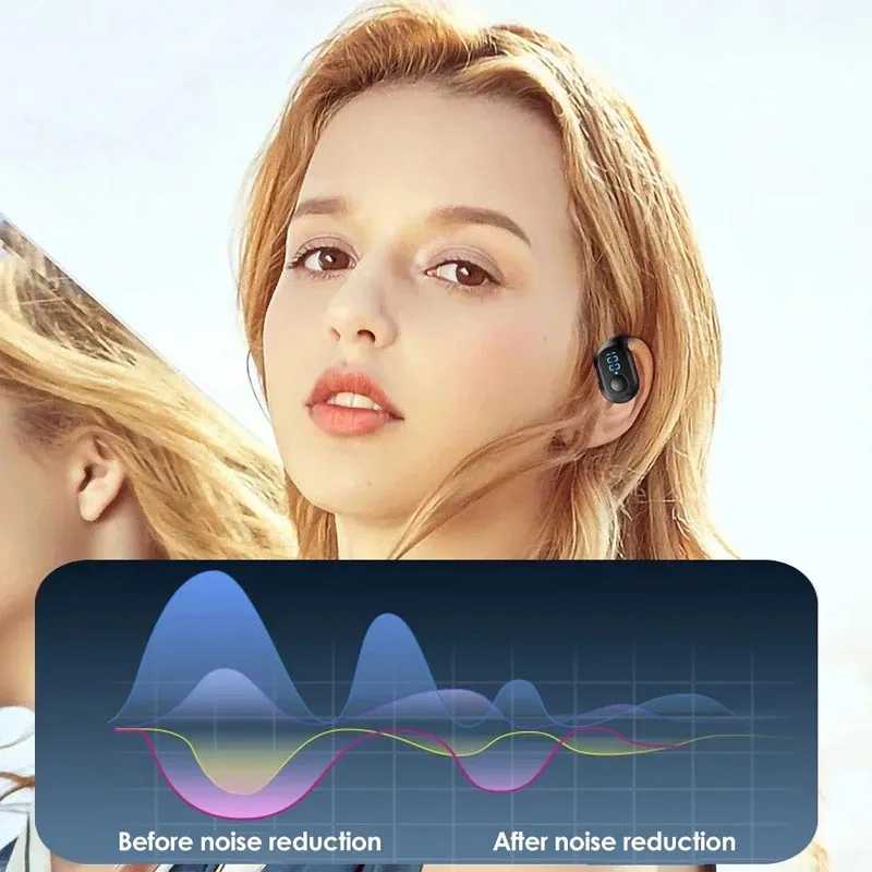 Беспроводные наушники Bluetooth 5,3, легкие наушники с костной проводимостью, ушной крючок, светодиодный дисплей, HD микрофон для вызова, наушники с объемным звуком Портативное аудио и видео