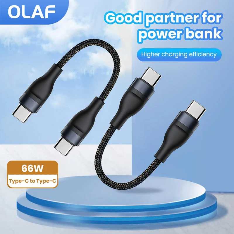 0,25 м USB-кабель типа C Ios для быстрой зарядки, короткий портативный мини-кабель для зарядки Power Bank, провод для мобильного телефона, кабель USB c Аксессуары для мобильных телефонов
