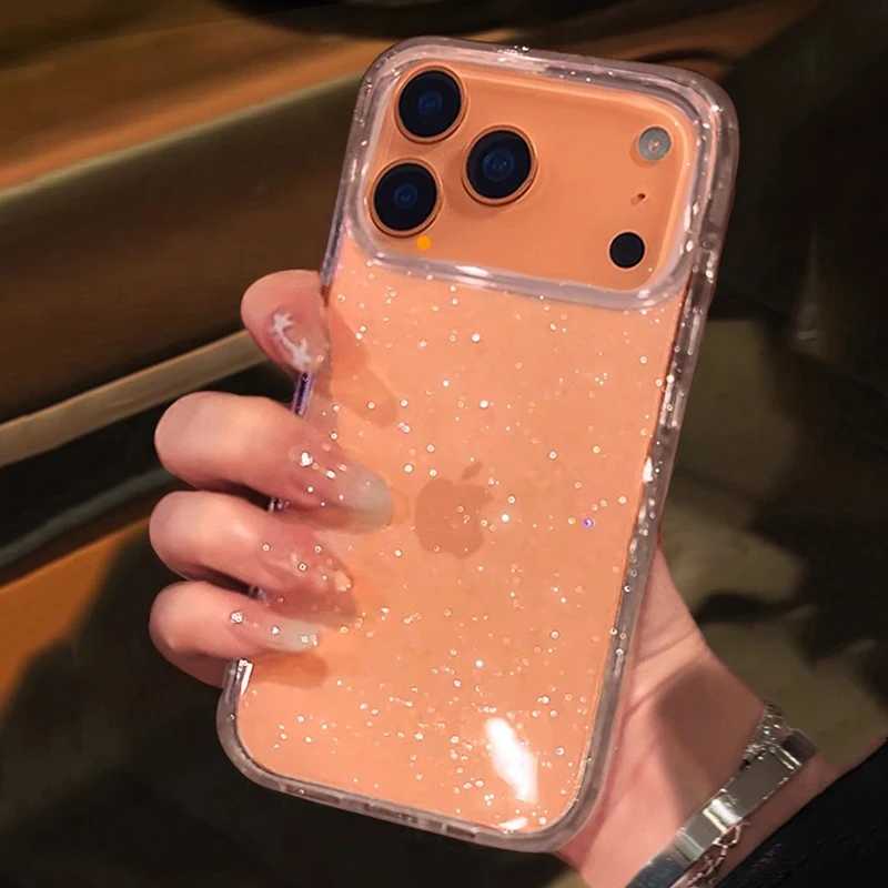 Роскошный модный блестящий прозрачный чехол для телефона для iPhone 17 Pro Max 16 15 14 13 12 11 XS X XR 7 8 16 Plus 16E 17 Air Cover Чехлы и чехлы для мобильных телефонов
