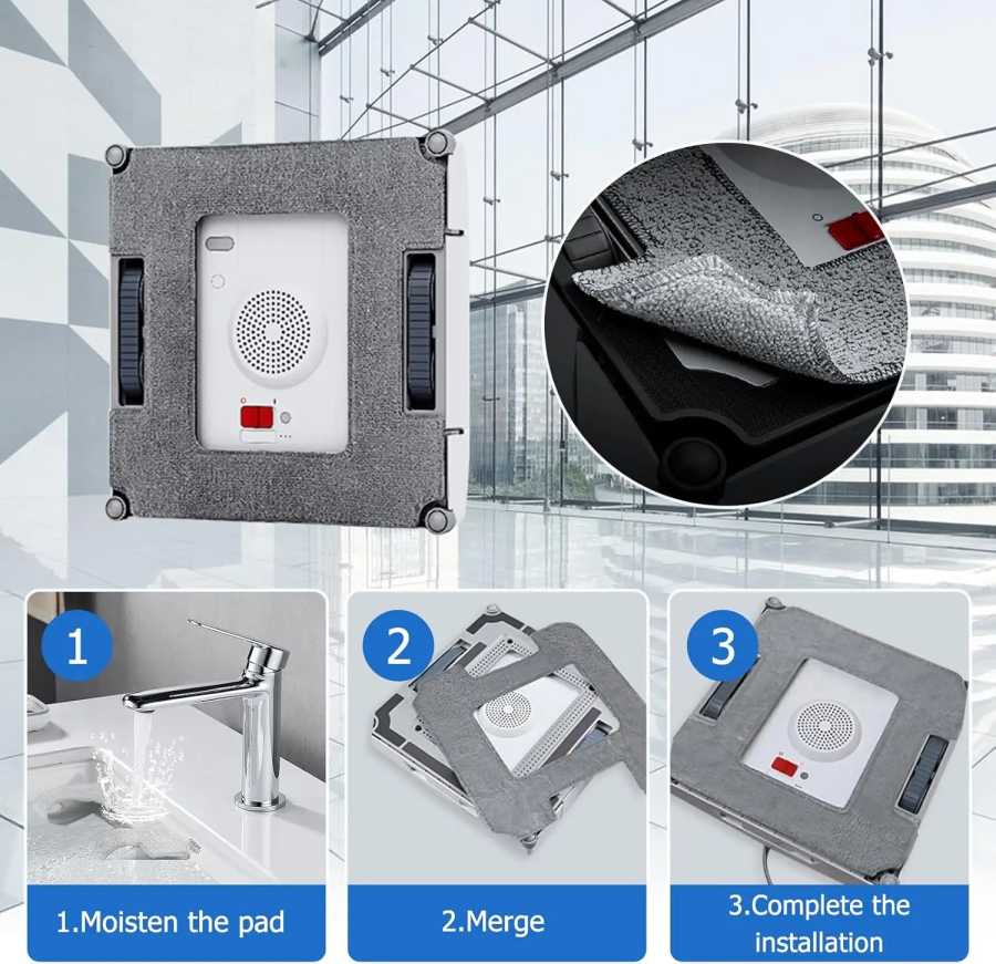 Фотография №5 товара Чистящие подушечки для робота Ecovacs Winbot W1 Pro / W1