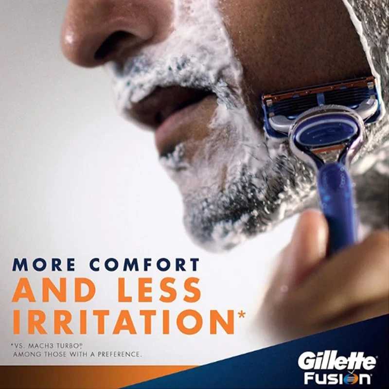 Фотография №1 товара Оригинальные мужские лезвия Gillette Fusion 5, 5-слойные безопасные ручные бритвенные