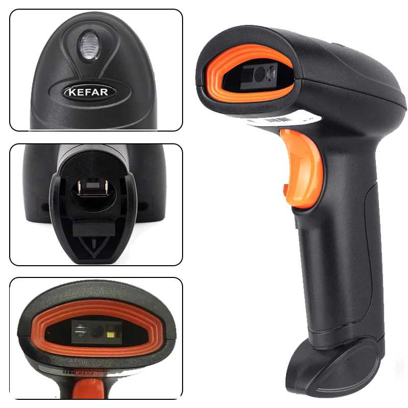 Фотография №3 товара KEFAR H4W беспроводной ручной проводной сканер штрих-кода 1D 2D QR-код