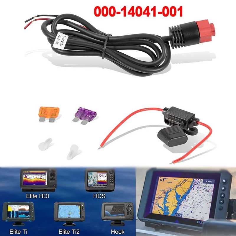 000-14041-001 Замена кабеля питания HDS/Elite/крючка, 3-футовый, 2-проводной, только для питания подходит для Lowrance HDS, Elite FS, Elite Ti2, крючок Лодки