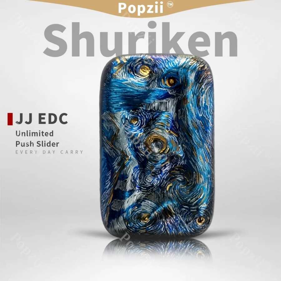 JJ EDC Shuriken Unlimited Push Slider DIY: Игрушка-антистресс для взрослых с титановым покрытием, для фингерфлиса и снятия тревоги Игрушки антистресс