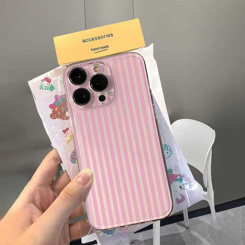 Красочный силиконовый чехол с вертикальными полосками для iPhone 16, 15, 14, 13, 12, 11, Pro, Max, 14 Plus, 16e, 17 Air, противоударный мягкий бампер-накладка Чехлы и чехлы для мобильных телефонов