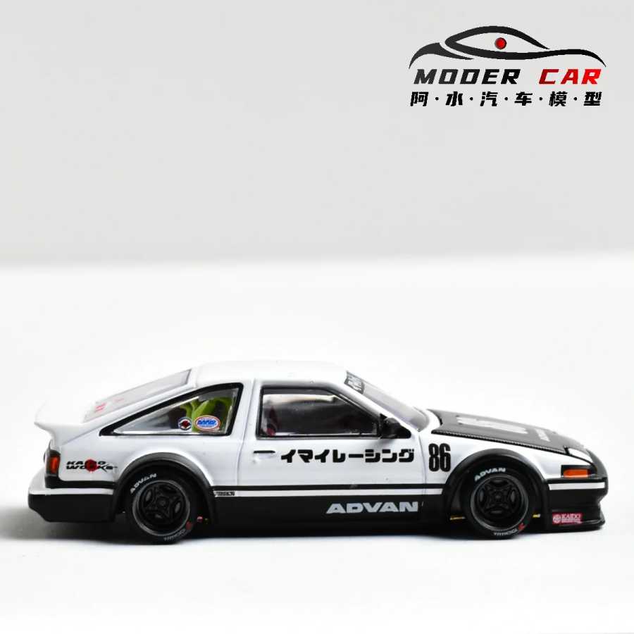 Модель автомобиля Kaido House+MINIGT TSM 180 1:64, литая под давлением, сувенирная, AE86 Играйте в транспортные средства и модели