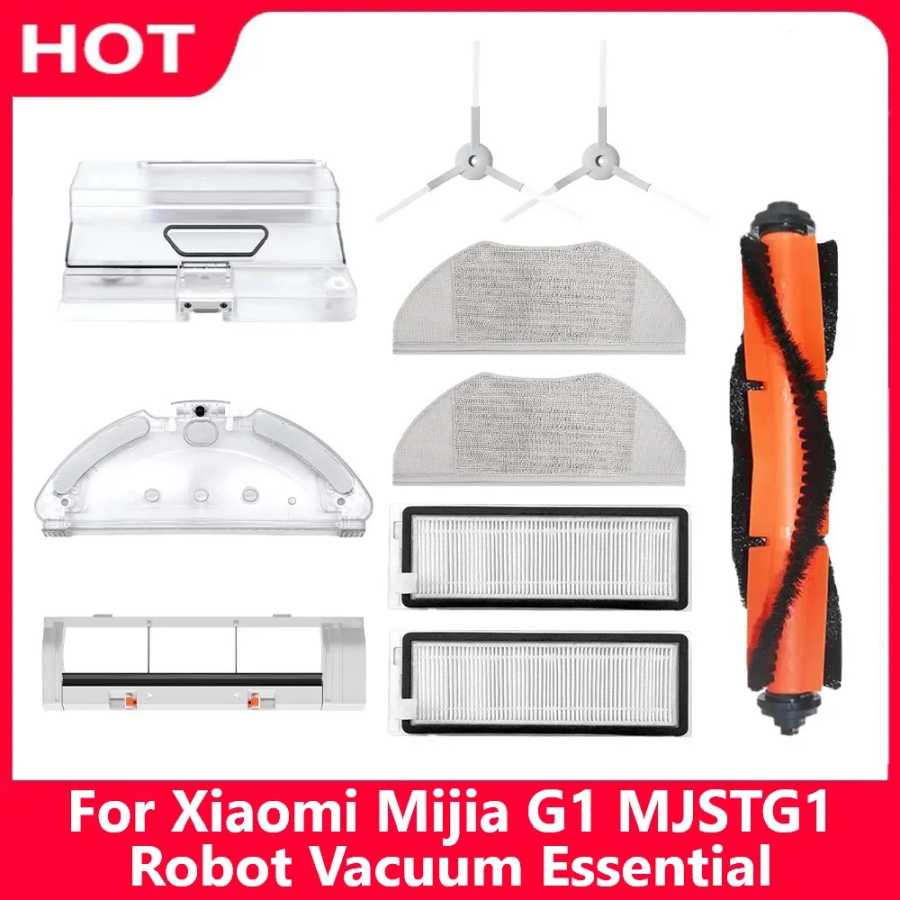 Детали для робота-пылесоса Xiaomi Mijia G1 MJSTG1, основная вращающаяся щетка, боковая щетка, Hepa фильтр, Швабра, тканевая ткань, запчасти для резервуара для воды и пыли Запчасти для бытовой техники