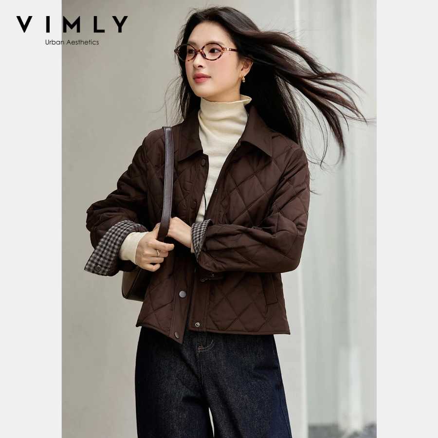 Фотография №1 товара Женская винтажная стеганая куртка VIMLY 2026: теплая зимняя парка с