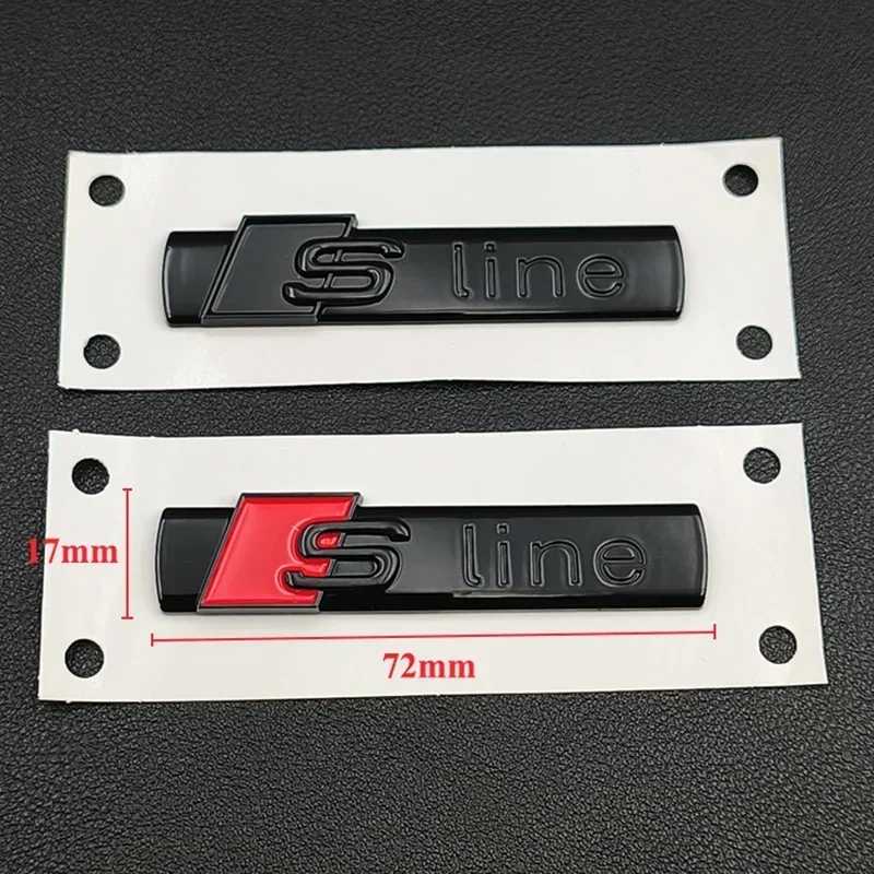 Фотография №3 товара 2 шт. 3D ABS Chrome Black Sline Logo SLine Emblem