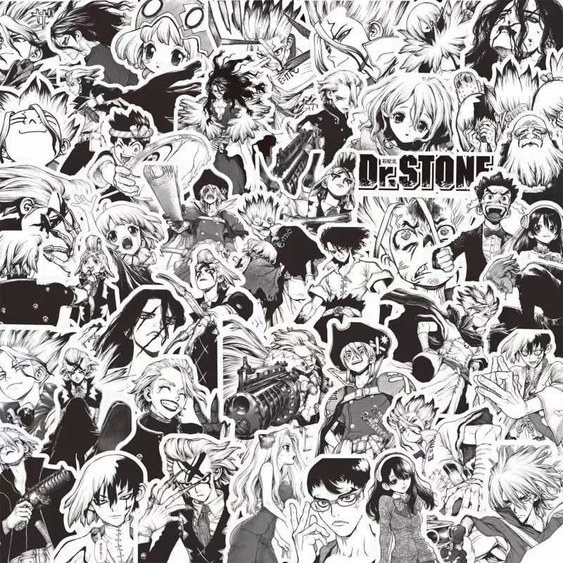 80 наклеек Dr.STONE: Аниме-стиль, персонаж Сенку Ишигами, для дневника, чехла для телефона, скрапбукинга, эстетичные наклейки ручной работы, подарок Товары АСГ
