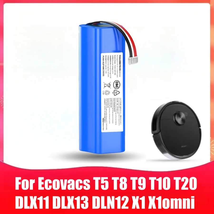Новый сменный аккумулятор 14,4 В для робота-пылесоса ECOVACS Deebot Ozmo 950 T8 T8+ T5Max Power Hero T10 T9 X1 DX96 DX93 DX65 Аксессуары и запчасти