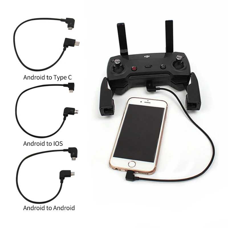 Фотография №4 товара Микропортовый кабель Micro-USB для освещения/type C/Micro USB для DJI Xiao