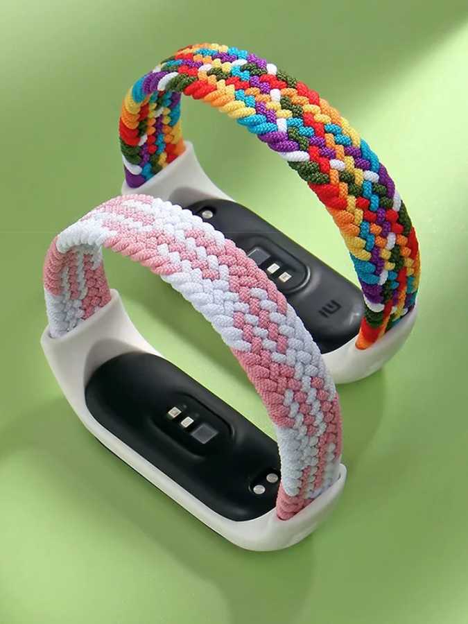 Плетеный ремешок Solo Loop для Xiaomi Mi Band 7, 6, 5, 4, 3, нейлоновый сменный ремень NFC, браслет correa Mi Band 4, 5, 6, 7 ремешок Аксессуары для часов