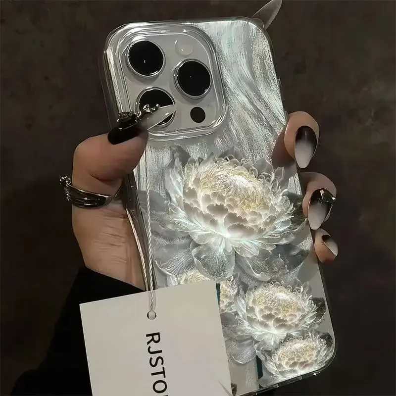 Фотография №2 товара Чехол для телефона с пятью золотыми узорами лотоса для IPhone