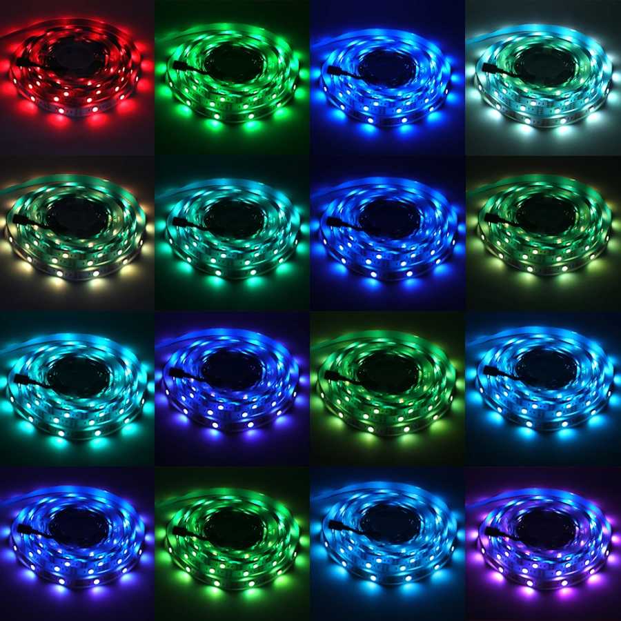 Фотография №2 товара DC 5 В 5050 RGB лента светодиодный светильник на батарейках