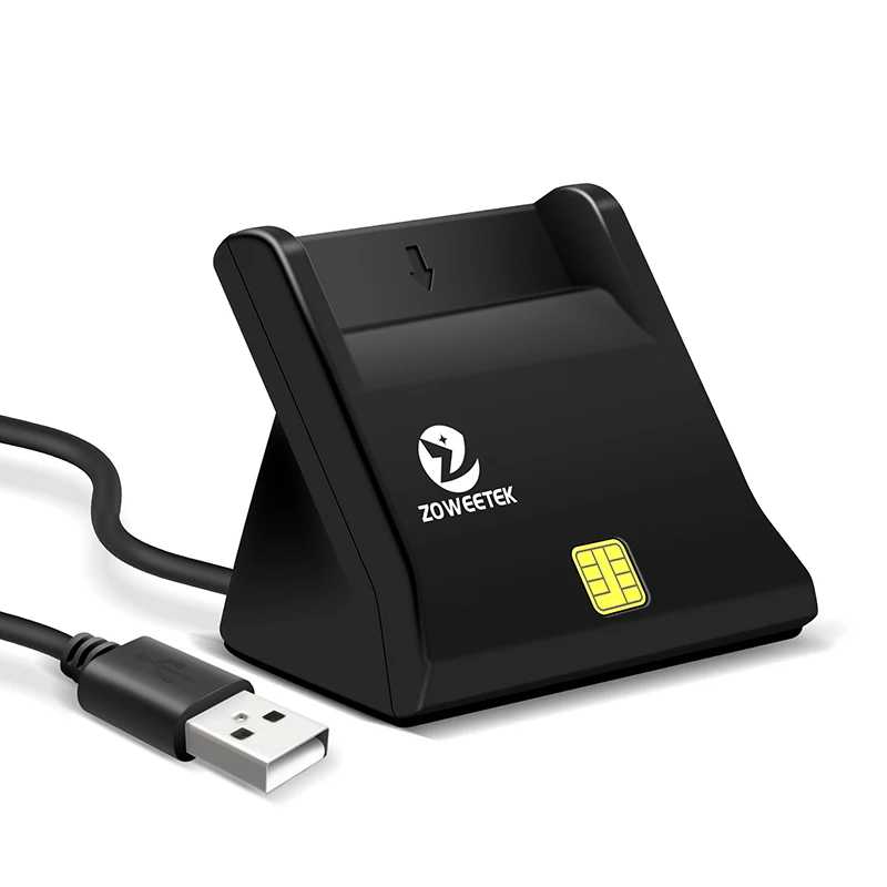 Устройство считывания смарт-карт Zoweetek ZW-12026-3 EMV USB 2,0 ISO 7816 ID IC для компьютера Доступ к автоматизации здания