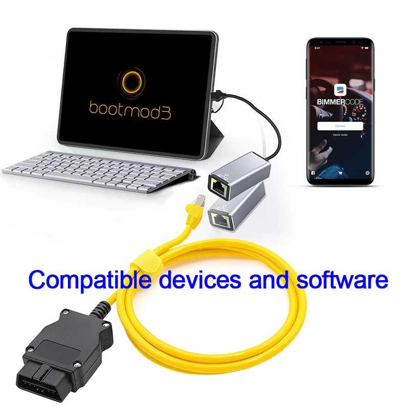 Фотография №5 товара Кабель OBDII Ethernet RJ45 для BMW F/G серии ESYS INPA