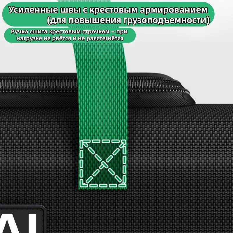 Фотография №4 товара Набор из 2-х маленьких квадратных сумок AIRAJ, из ткани Оксфорд