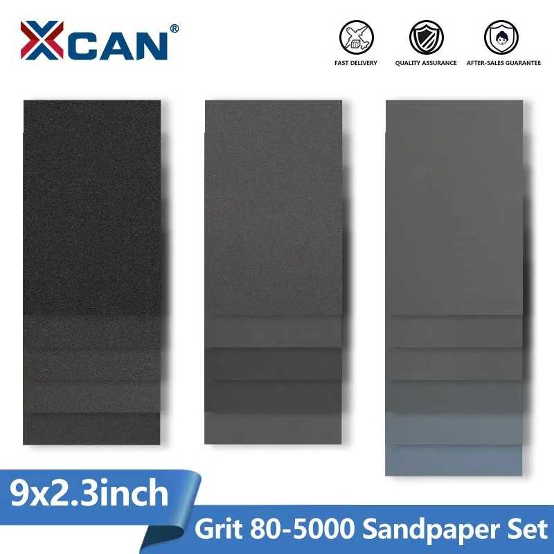 Набор наждачной бумаги XCAN, сухая шлифовальная бумага для воды, 9x3,6 дюйма, абразивная шлифовальная бумага для полировки дерева, металла, автомобиля Абразивные инструменты и абразивы
