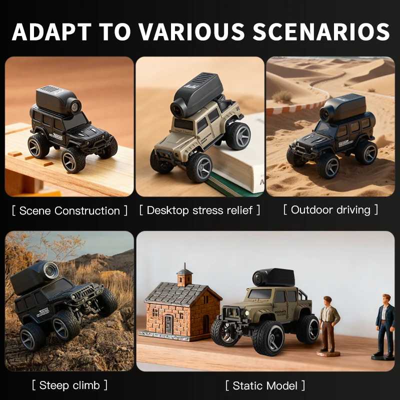 Фотография №4 товара 1:64 Мини-радиоуправляемый автомобиль 2,4G с дистанционным управлением и камерой, Wi-Fi,
