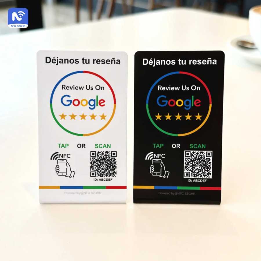 Фотография №1 товара Стойка для отзывов Google с QR-кодом и NFC (NFC215), поддержка