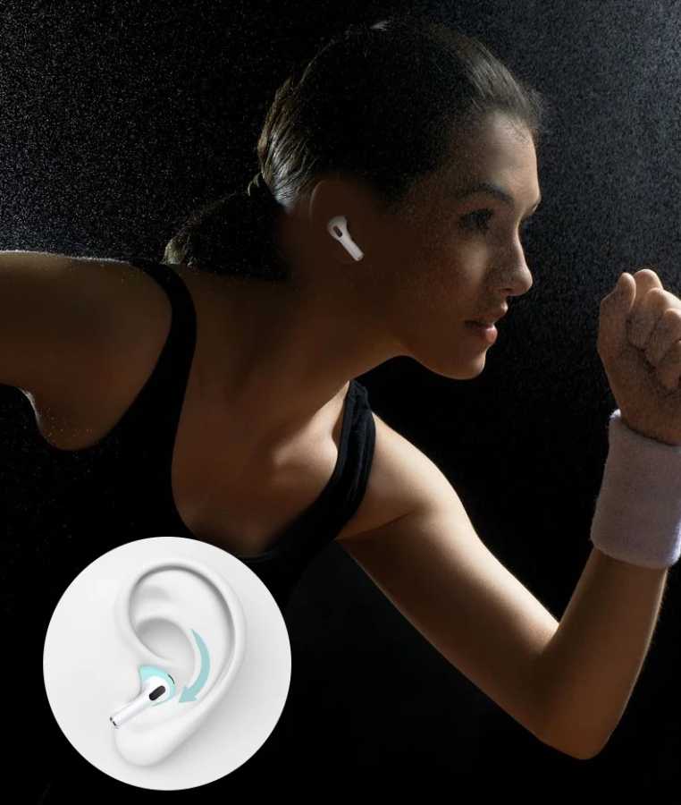 Фотография №5 товара Силиконовые амбушюры для наушников Apple Airpods 3rd, защитный чехол для