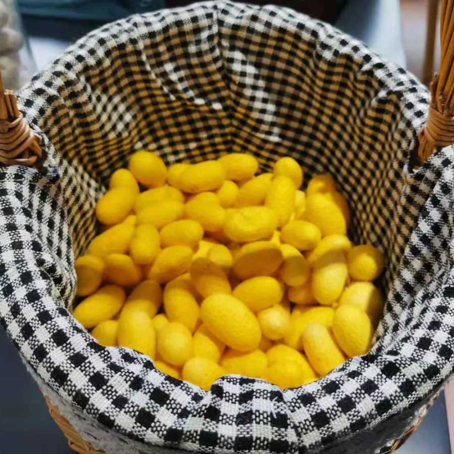 Фотография №4 товара 100 г натурального золота, 100% шелковый шелк шелковицы, дупион шелкового