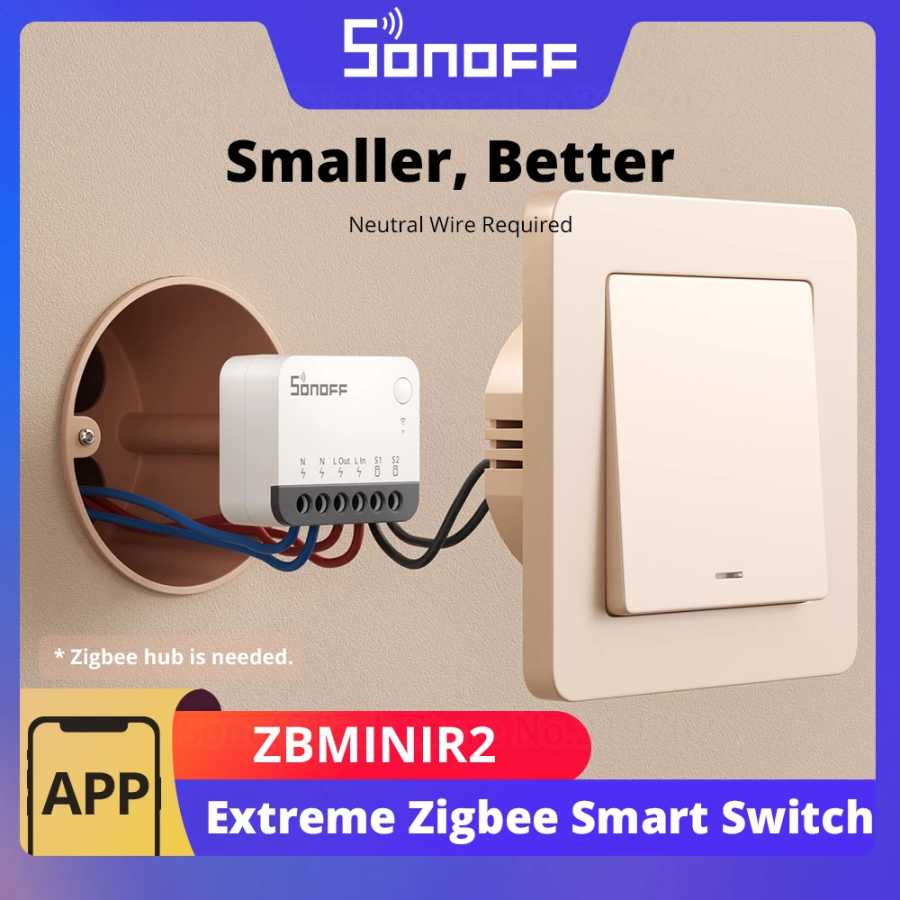 SONOFF ZBMINIR2 Extreme Zigbee Smart Switch Съемное реле Внешний переключатель Дистанционное управление через eWeLink Поддержка шлюза ZBBridge-U Умная электроника