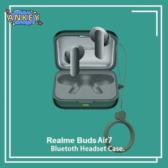 Для Realme Buds Air7 чехол защитный чехол для наушников кольцо против падения мягкий силиконовый беспроводной Bluetooth наушники для переноски Портативное аудио и видео